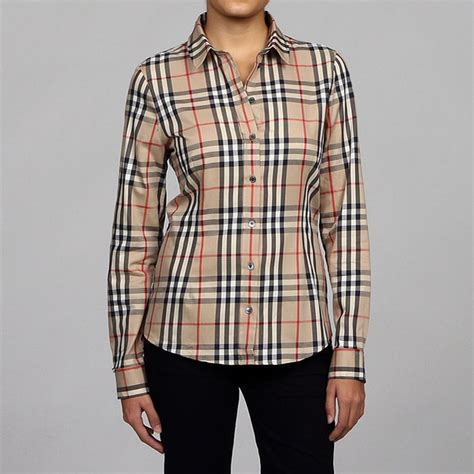 burberry womens plaid long sleeve button down shirt|burberry her men's clothing.